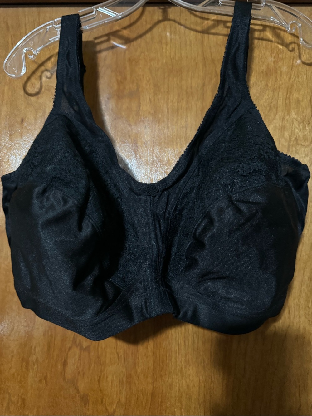 Black Lace Bra 46D Exquisite Nylon/Spandex Pre-owned